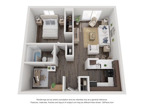 a 1 bedroom floor plan  summit  503 sq ft